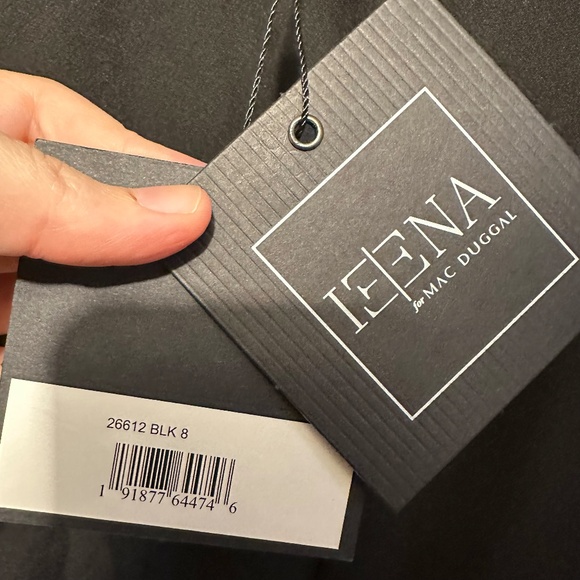 NWT Ieena for Mac Duggal Raglan Long Sleeve High Neck Gown - size 8 - Picture 8 of 9